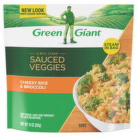Green Giant Simply Steam Cheesy Rice & Broccoli Sauced Veggies, 10 Ounce