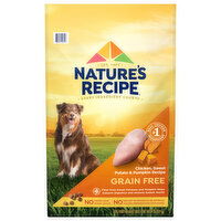 Nature's Recipe Grain Free Adult Chicken, Sweet Potato & Pumpkin Recipe Dog Food, 24 Pound