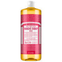 Dr. Bronner's Magic Soap, Pure-Castile, 18-in-1, Rose, 32 Fluid ounce