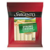 Sargento String Cheese, Low-Moisture, Mozzarella, Part-Skim, Natural, 24 Each