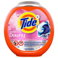 Tide + Power Pods + Downy April Fresh XL Pacs Detergent, 25 Each