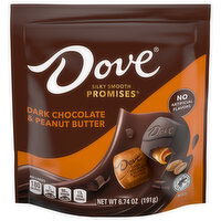 Dove Promises Candy, Dark Chocolate & Peanut Butter, Silky Smooth, 6.74 Ounce