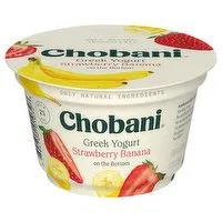 Chobani Yogurt, Greek, Low-Fat, Strawberry Banana, 5.3 Ounce