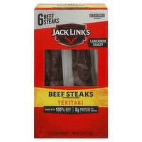 Jack Link's Beef Steaks, Teriyaki, 6 Each