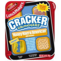 LunchMakers Cracker Crunchers Honey Ham & American, with Crackers, 2.44 Ounce