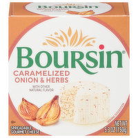 Boursin Cheese, Gourmet, Caramelized Onion & Herbs, Spreadable, 5.3 Ounce