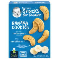 Gerber Snacks for Toddler Cookies, Banana, Toddler (12+ Months), 5 Ounce