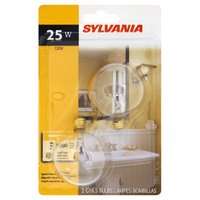 Sylvania Light Bulbs, 25 Watts, 2 Each