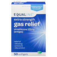 Equaline Gas Relief, Extra Strength, 125 mg, Softgels, 50 Each