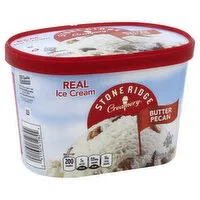 Stoneridge Creamery Ice Cream, Real, Butter Pecan, 1.5 Quart