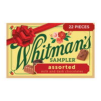 Whitman's Sampler Milk and Dark Chocolates, Assorted, 22 Each