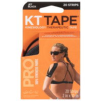 KT Tape Pro Sports Tape, Jet Black, 20 Each