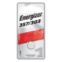 Energizer Battery, Silver Oxide, 357/303, 1 Each