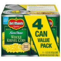 Del Monte Whole Kernel Corn with Sea Salt Value Pack, 4 Each