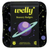 Welly Bravery Badges Bandages, Assorted Flex Fabric, 48 Each