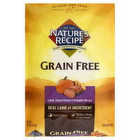 Nature's Recipe Dog Food, Grain Free, Lamb, Sweet Potato & Pumpkin Recipe, Adult, 12 Pound