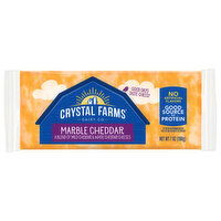 Crystal Farms Cheese, Marble Cheddar, 7 Ounce