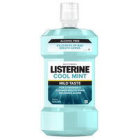Listerine Mouthwash, Cool Mint, Zero Alcohol, 33.8 Fluid ounce