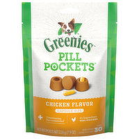 Greenies Pill Pockets Treats for Dogs, Chicken Flavor, Capsule Size, 7.9 Ounce