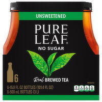 Pure Leaf Brewed Tea, Real, Unsweetened, 6 Each