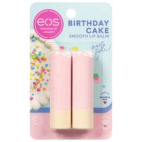 EOS Lip Balm, Smooth, Birthday Cake, 2 Each