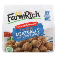 Farm Rich Meatballs, Flame Broiled, Homestyle, 26 Ounce