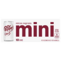 Dr Pepper Soda, Diet, Mini, 10 Each