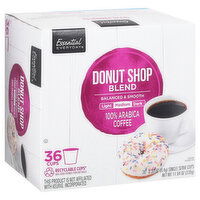 Essential Everyday Coffee, 100% Arabica, Medium Roast, Donut Shop Blend, Single Serve Cups, 36 Each