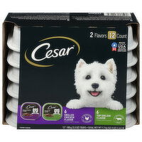 Cesar Grilled Chicken Flavor/Top Sirloin Flavor Canine Cuisine, 12 Each