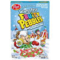 Fruity Pebbles Cereal, with Marshmallows, WinterFest, 10 Ounce