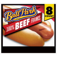 Ball Park Beef Hot Dogs, 8 Each