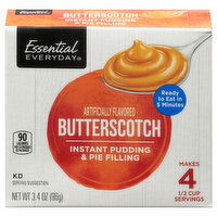 Essential Everyday Pudding & Pie Filling, Instant, Butterscotch, 3.4 Ounce