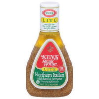 Ken's Steak House Lite Northern Italian with Basil & Romano Dressing & Marinade, 16 Fluid ounce