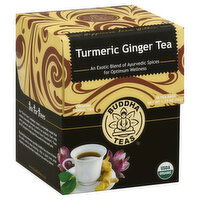 Buddha Teas Herbal Tea, Organic, Turmeric Ginger Tea, Tea Bags, 18 Each