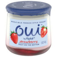 Oui Yogurt, Strawberry, Fruit on the Bottom, Whole Milk French Style, 5 Ounce