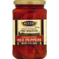 Alessi Red Peppers, Italian Style, 12 Ounce