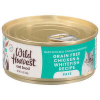 Wild Harvest Cat Food, Grain Free, Chicken & Whitefish Recipe, Pate, 5.5 Ounce