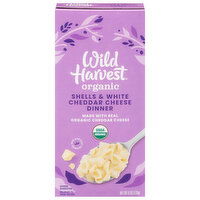 Wild Harvest Shells & White Cheddar Cheese Dinner, Organic, 6 Ounce