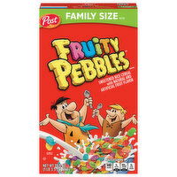 Fruity Pebbles Cereal, Fruit Flavor, Family Size, 19.5 Ounce