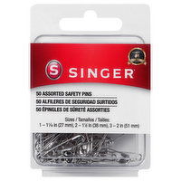 Singer Safety Pins, Assorted, 50 Each