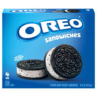 Oreo OREO Frozen Dairy Dessert Sandwiches, 4 Count, 4 Each