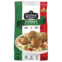 Cooked Perfect Meatballs, Turkey, Dinner Size, 20 Ounce