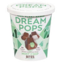 Dream Pops Frozen Dessert, Chocolate Covered, Mint Chip, Bites, 4 Fluid ounce