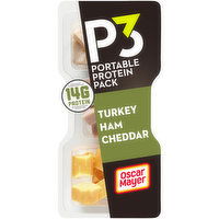 P3 Portable Protein Snack Pack with Turkey, Ham & Cheddar Cheese, 2.3 Ounce