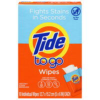 Tide To Go Instant Stain Remover Wipes, 10 Each