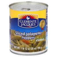 Clemente Jacques Jalapeno Peppers, Sliced, Pickled, 28 Ounce