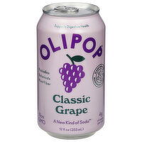 Olipop Soda, Classic Grape, 12 Fluid ounce