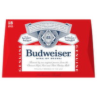 Budweiser Beer, Lager, 18 Each