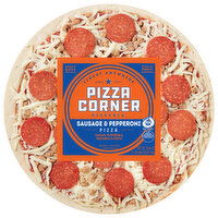 Pizza Corner Pizza, Sausage & Pepperoni, 22.64 Ounce