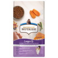 Rachael Ray Nutrish Food for Cats, of All Ages, Natural, Chicken, Chickpea & Salmon Recipe, Longevity, 3 Pound